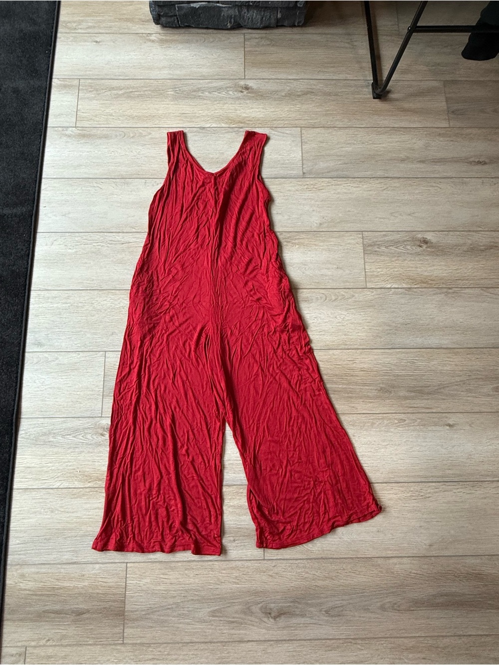 LuLaRoe Red Sleeveless Wide-Leg Jumpsuit